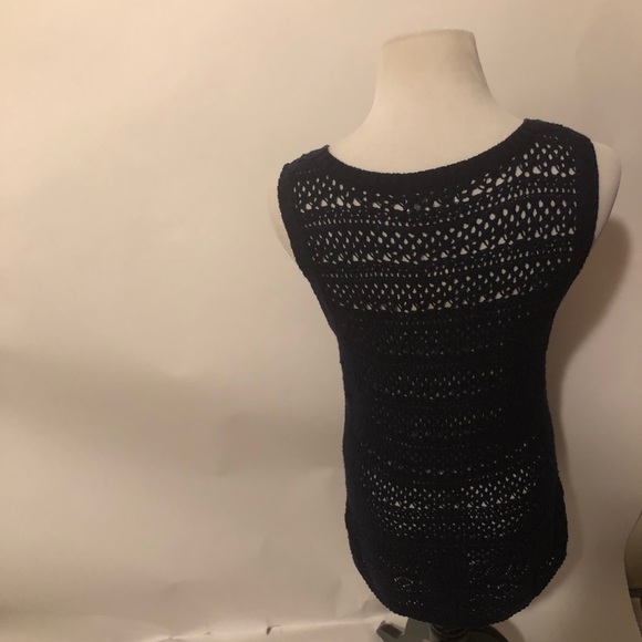 New Bass Navy Blue sleeveless top size large - Picture 4 of 6
